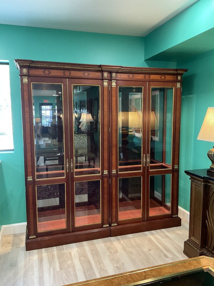 Vintage John Widdicomb Russian Neoclassical Double Display Case