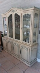 Rare! White Furniture Company Dining Room Set – Banquet table, Hutch, Tea Cart