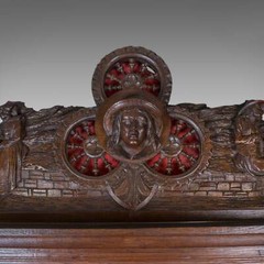 Antique, Breton Cabinet, Carved French Sideboard, Oak, Late 19th Century C.1880