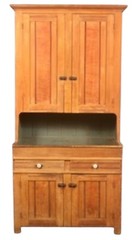 antique Paint decorated dry sink step back cupboard folk art pa 1860 primitive