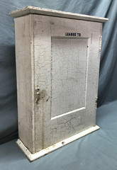 VTG Shabby 19X26 Wood Wall Mounted Medicine Cabinet Chic Old Cupboard 1225-25B