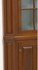 D. R. Dimes Chippendale style cherry 2-part corner cupboard benchmark series