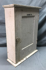 VTG Shabby 19X26 Wood Wall Mounted Medicine Cabinet Chic Old Cupboard 1225-25B