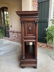Antique French Cabinet Wine Liquor Greek Key Walnut Regency Sideboard c1890