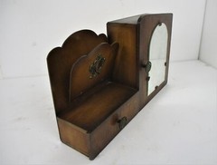 Art Deco Kitchen Apothecary Medicine Wall Bathroom Cabinet Wood Mirror letter bo