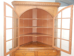 Antique Eastern Shore MD Sussex Co. DE Corner Cupboard Cabinet