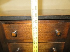 Antique 29″ Imperial Solid Mahogany Martha Washington 3-Drawer Sewing Cabinet