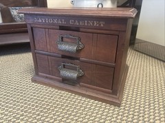 Antique National Cabinet Wood Letter File Drawer Industrial 1884 Morris Chicago