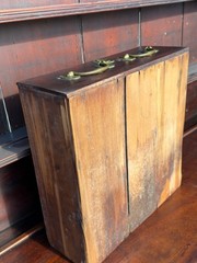 Antique welsh dresser cabinet cupboard walnut old finish 18th Hunt Board George