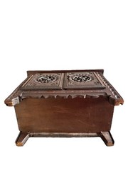 Antique Breton Miniature Buffet Au Deux Corps Cabinet, C1900