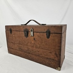Wooden Machinest Cabinet Jewelers Specimen Watch Storage Chest Vintage Handmade