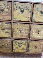 Nineteen Century Apothecary Cabinet Retaining Original Paint Finish
