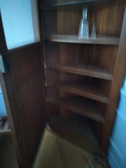 antique french corner cabinet, country french