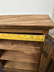 Antique Medicine Apothecary Cabinet Tiger Oak Wood Punched Tin Pineapple 🍍