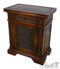 L69860: THEODORE ALEXANDER Incised Copper Surface Cabinet Commode