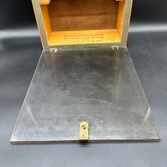 Antique Apothecary Wood Cabinet w/ Weights Slots