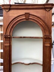 Antique Corner Cabinet Wood Painted 80” T 24” L 10”D Unique From England