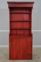 LF60777: Shaker Style Country Red Painted Finish Hutch