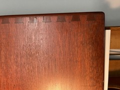 Antique Wood 2 Drawer Index Card Cabinet Recipe File Library Cabinet Dovetails