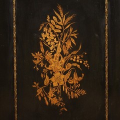 English sideboard furniture cabinet in inlaid wood antique style 20th century