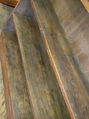 19th Century Red Wash Step Back Shelf