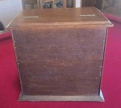 Solid Wood Antique Apothecary Cabinet Box Portable Medicine Chest Glass Bottles