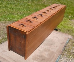 Antique Oak 10 Drawer File or Storage Cabinet 1920s