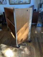 Fleetwood Mid-Century Modern Industrial Rolling Book Cart by Henry P Glass 50’s