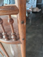 TURN OF THE CENTURY STICK AND BALL HANGING CORNER CABINET