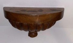 Hand Carved Georgian Regency Style Church English Oak Wall Bracket Candle Shelf