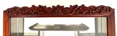 Early 20th-C Chinese Carved Rosewood Wall Mounted Curio Display Cabinet