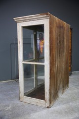 Vintage Antique Apothecary Bakers Cabinet Glass Display Case Country Store wood