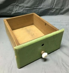 VTG Old Wood Surface Mount Cabinet Shabby Green Country Cottage Chic 732-25B