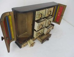 Art Deco Nouveau Kitchen Spice Rack Cabinet pop art Herbs Spices Jars Colored