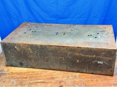 Vintage Industrial 2 Drawer Cabinet, Steel ~ Tabletop, Dividers, Heavy Duty