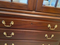 HENKEL HARRIS Cherry China Cabinet with Lights Inside