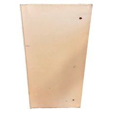Vtg Mid Century Pink Metal Bathroom Storage Cabinet Sliding Doors 21″ x 8″ x 10″