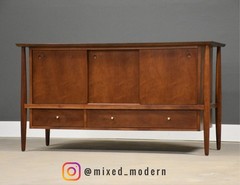 Refinished Walnut 56” Sideboard Credenza by Mt. Airy Finished Back