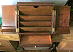 Vintage BRANDT Company Mahagony Desktop Letter Cabinet. EUC