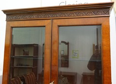 Mahogany showcase Glass doors, wooden drawers, Hand Made