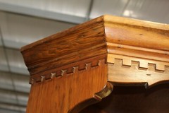 Vintage Solid Knotty Pine Custom Corner Cabinet – Rustic Country American