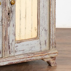 Gray Painted Pine Small Cupboard Cabinet, Hungary circa 1880