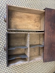 Antique Wooden Cabinet Letter Check File Drawers Industrial Register Desk Cubby