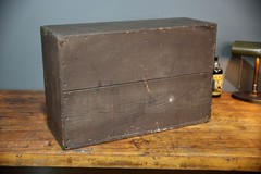 Antique 15 Drawer Wood Apothecary Cabinet Vintage Tool Box typeset watchmaker