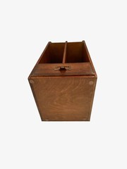 File Box Organizer with Drawer Vintage Wood Desktop