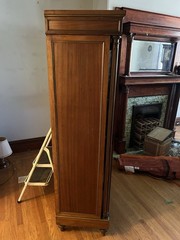 Antique Mahogany Bookcase Cabinet with Glass Door 19th Century Display Edwardian