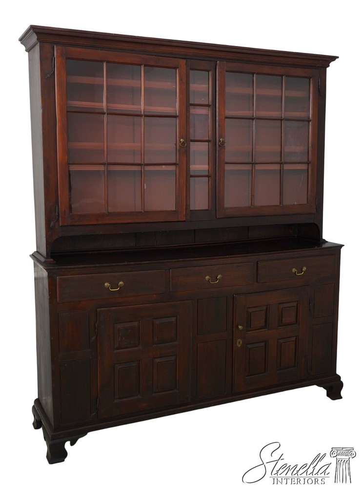 F73280: Period Antique 18th Century Pine PA Dutch Step Back Cabinet