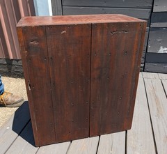 Antique 10 Drawer Apothecary Hardware Cabinet Solid Cherry Wood 1882