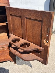 Original Antique Arts & Crafts Mission Quartersawn Oak Gentlemen’s Bar Cabinet