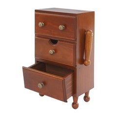 Vintage Storage Cabinet, 3-tier Storage Cabinet, Storage Box With Drawers Brown